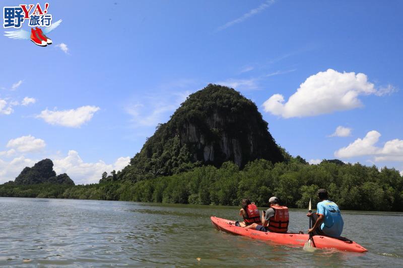 泰國喀比 獨木舟穿梭紅樹林 千年石灰岩洞秘境探險 @Ya!Travel 野旅行新聞網