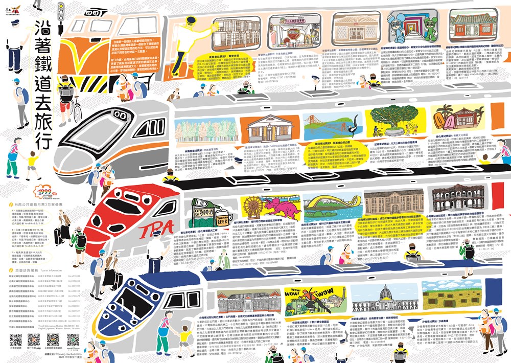 台南觀旅局推出新版鐵道旅遊地圖  持「台南公共運輸月票」沿著鐵道輕鬆遊台南 @Ya!Travel 野旅行新聞網