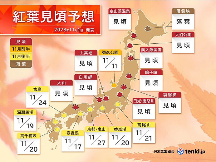 2023日本紅葉最前線第三回預測出爐！東京、京都11月底最美 @Ya!Travel 野旅行新聞網